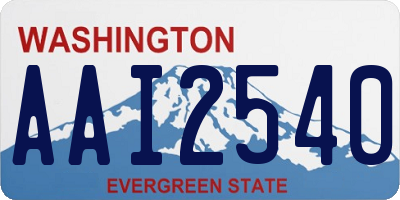 WA license plate AAI2540