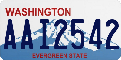 WA license plate AAI2542