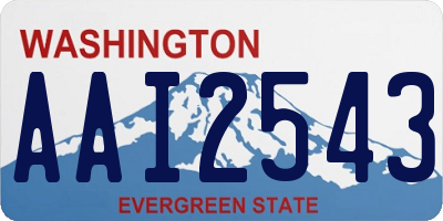 WA license plate AAI2543