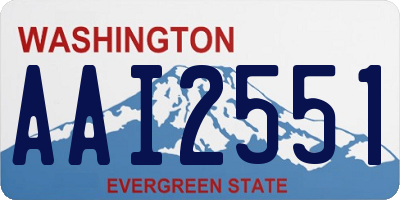 WA license plate AAI2551