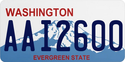 WA license plate AAI2600