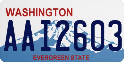 WA license plate AAI2603