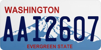 WA license plate AAI2607