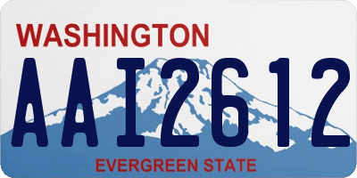 WA license plate AAI2612