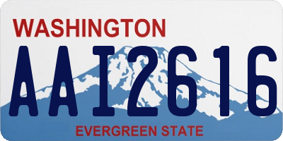 WA license plate AAI2616