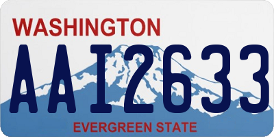 WA license plate AAI2633