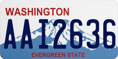WA license plate AAI2636