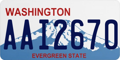 WA license plate AAI2670