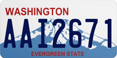 WA license plate AAI2671