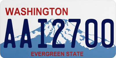 WA license plate AAI2700