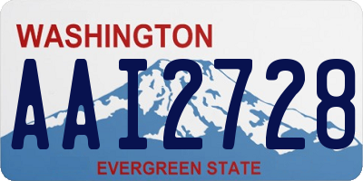 WA license plate AAI2728