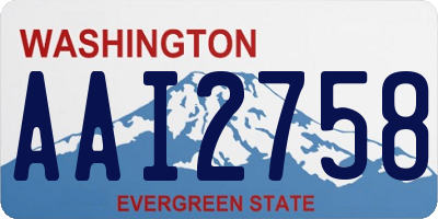 WA license plate AAI2758