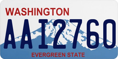 WA license plate AAI2760