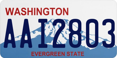 WA license plate AAI2803