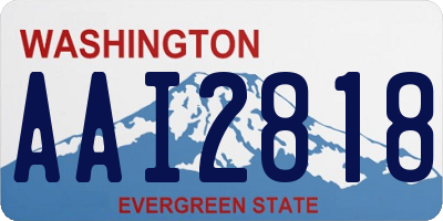 WA license plate AAI2818