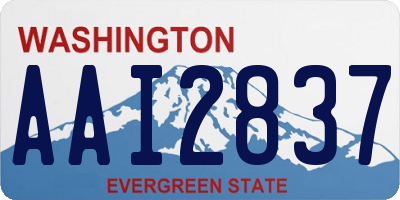 WA license plate AAI2837