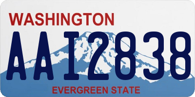 WA license plate AAI2838