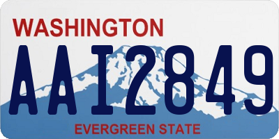 WA license plate AAI2849