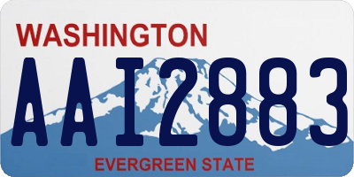 WA license plate AAI2883