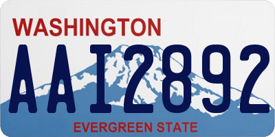 WA license plate AAI2892