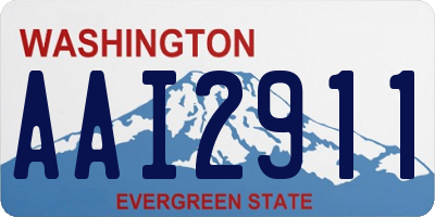 WA license plate AAI2911