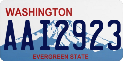 WA license plate AAI2923