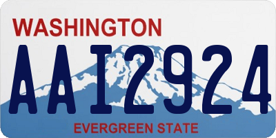 WA license plate AAI2924