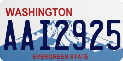 WA license plate AAI2925