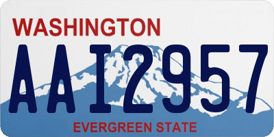 WA license plate AAI2957