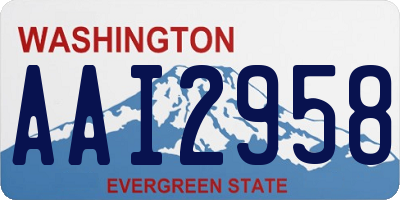 WA license plate AAI2958