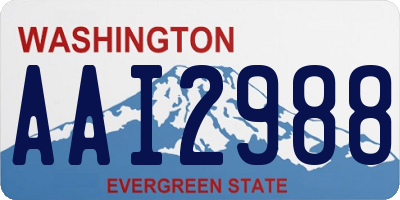 WA license plate AAI2988