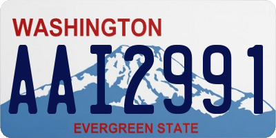 WA license plate AAI2991