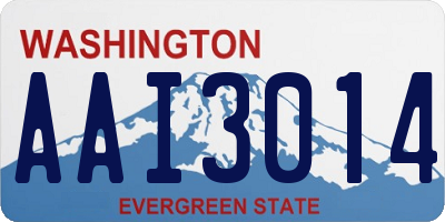 WA license plate AAI3014