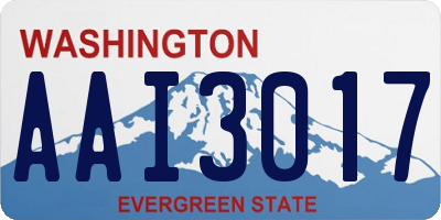 WA license plate AAI3017