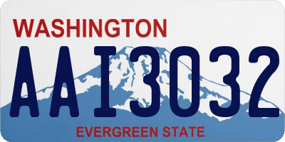 WA license plate AAI3032