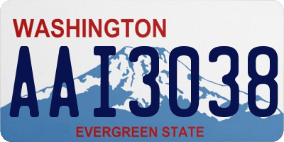 WA license plate AAI3038