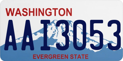WA license plate AAI3053