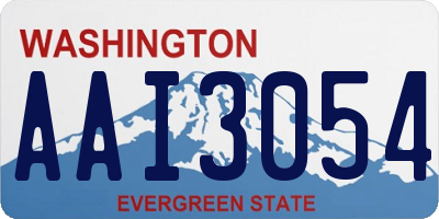 WA license plate AAI3054
