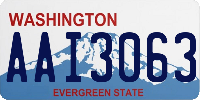 WA license plate AAI3063