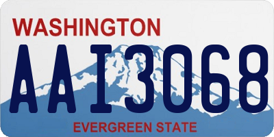 WA license plate AAI3068