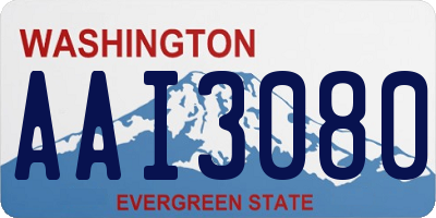 WA license plate AAI3080