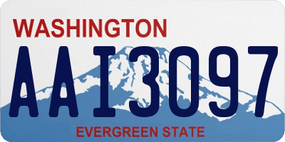 WA license plate AAI3097