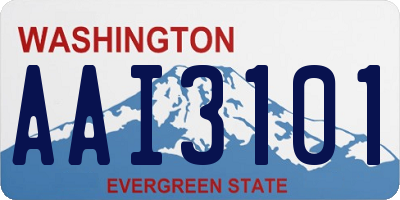 WA license plate AAI3101
