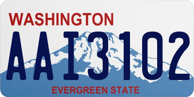 WA license plate AAI3102