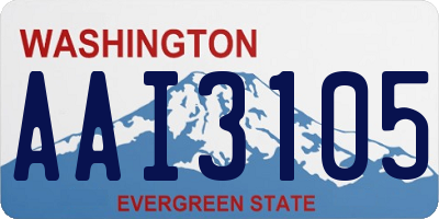 WA license plate AAI3105