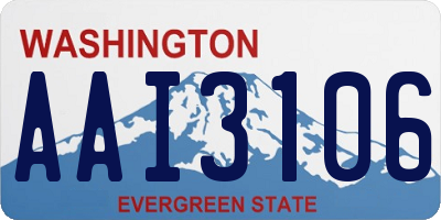 WA license plate AAI3106