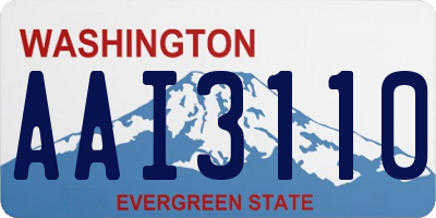 WA license plate AAI3110