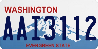 WA license plate AAI3112