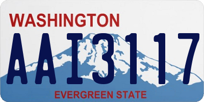 WA license plate AAI3117