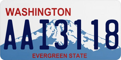 WA license plate AAI3118